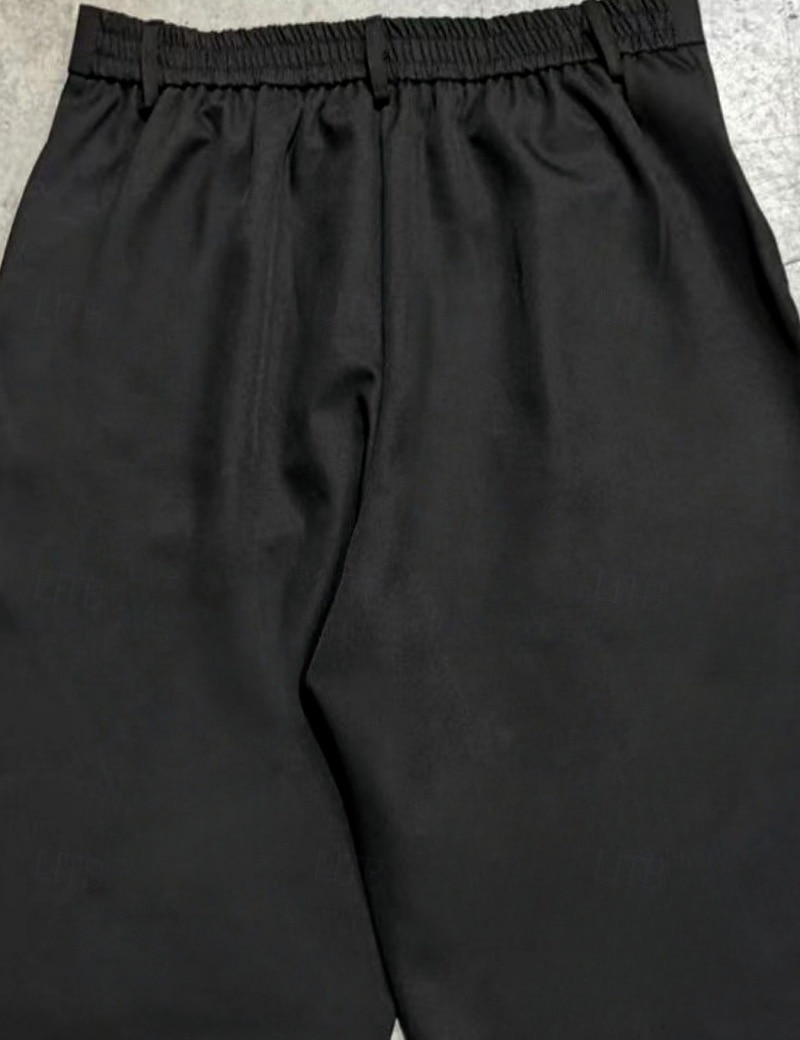 Men's Trousers Dress Pants Pocket Buttons Plain Comfort Breathable Full Length Outdoor Streetwear Business Vacation Fashion Black Navy Blue Inelastic 2026 - $31.99 –P10