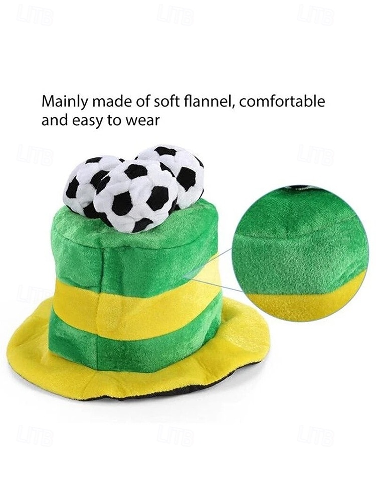 Men's Flag Color Soccer Fan Top Hat Polyester Novelty Football Hat in Multiple Colors for Soccer Matches, Supporter Events, Team Spirit & Game Day Wear 2026 - $18.99 –P11