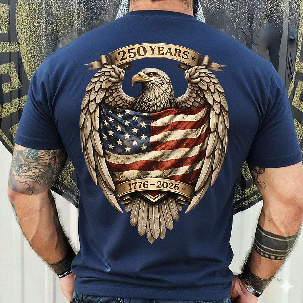 4th of July 2026 250th Memorial Day Men's Patriotic Patriot 3D Print US Flag Crew Neck Short Sleeve T-Shirt Daily Street 2026 - $21.99 –P1