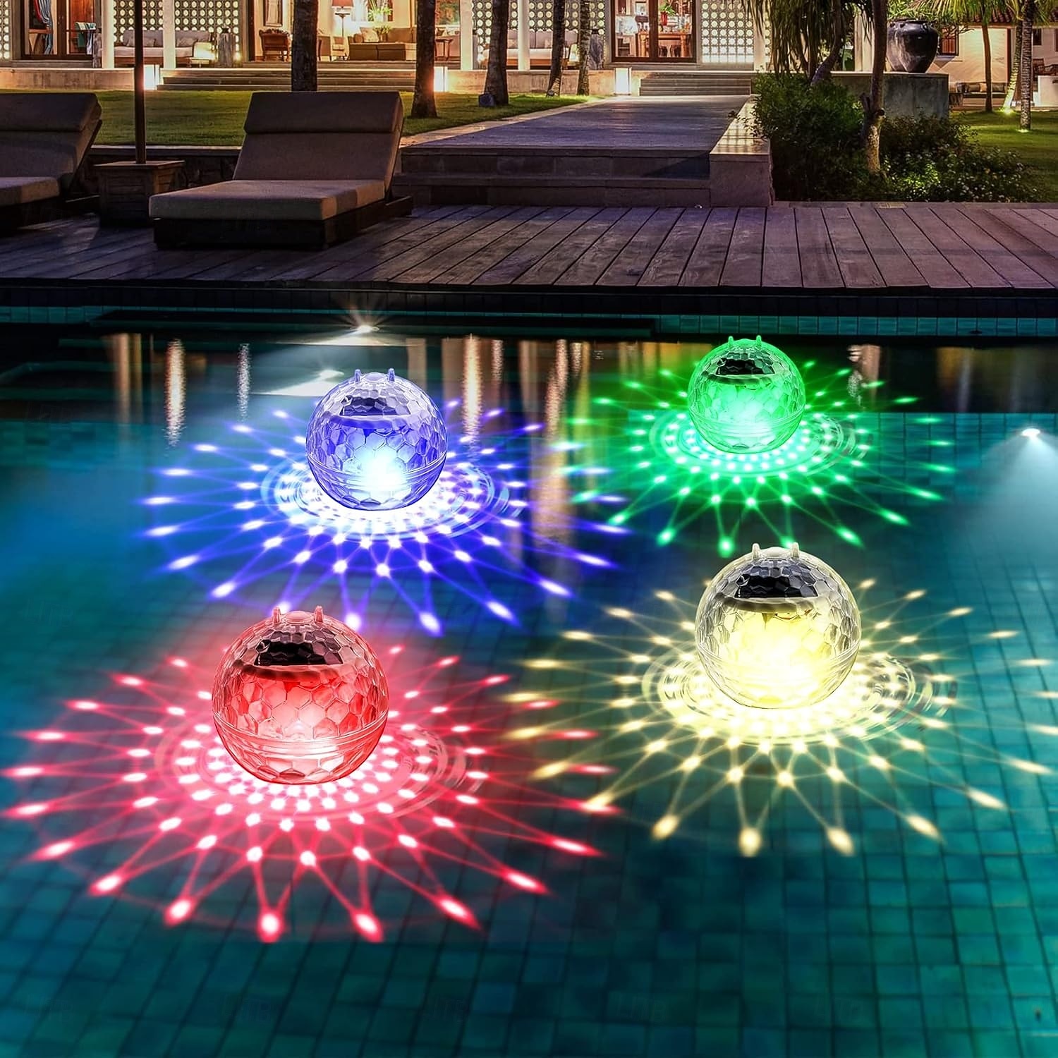 1 Pack Solar Floating Pool Lights, RGB Color Changing Solar Pool Lights IP68 Waterproof, Hangable LED Pool Light for Inground & Above Ground Pools, Outdoor Garden, Party Decor 2026 - $17.99 –P5
