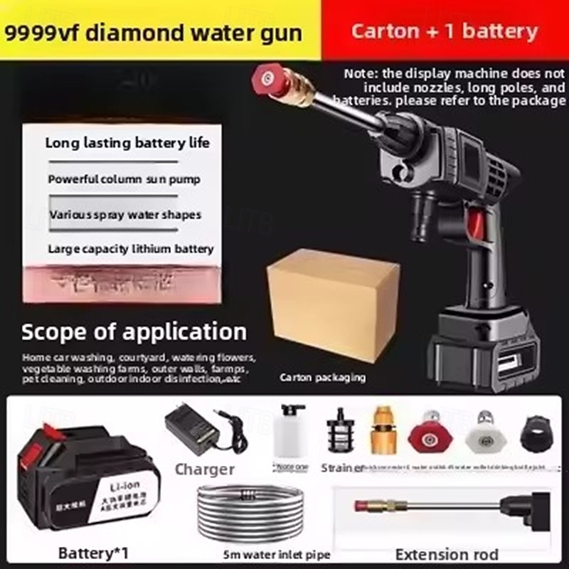 Cordless Pressure Washer, 48V Portable Power Washer with Rechargeable Battery & Charger, Handheld High Pressure Cleaner for Car Wash, Garden, Patio, Fence, Deck, Sidewalk, Electric Water Spray Gun 2026 - $47.99 –P8
