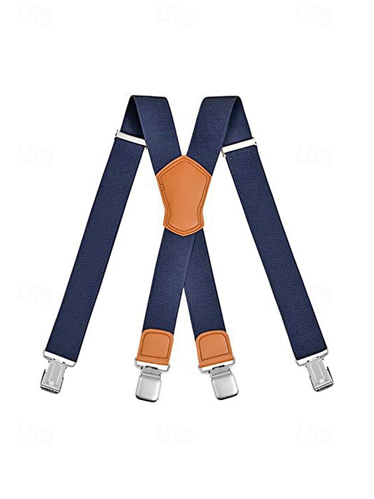 2026年 男性用調節可能なポリエステルサスペンダー - 伸縮性があり、マルチカラーのオプション、丈夫なクリップ、結婚式、パーティー、カジュアルな普段着に最適  コレクション – $11.99 –P10