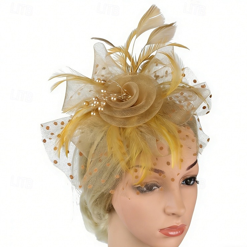 Fascinators Net Wedding Birthday Vintage Cute With Feather Tulle Headpiece Headwear 2026 - $17.49 –P8