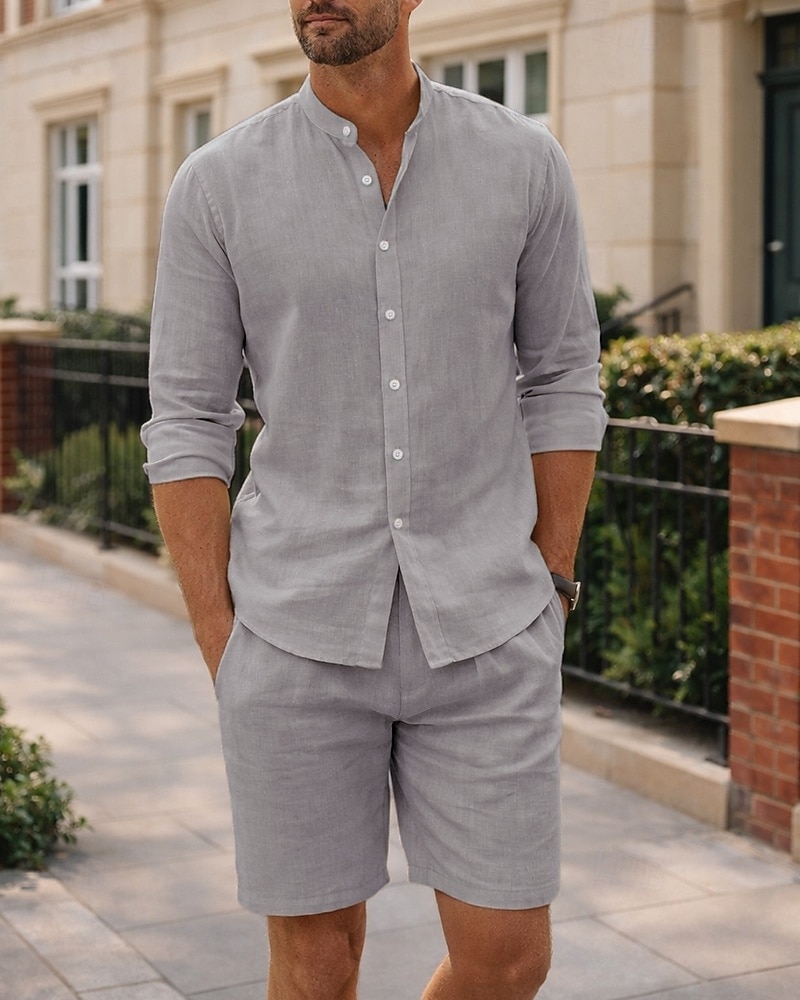Men's Tracksuit Jogging Suit Workout Suits Drawstring 2 Piece Solid Colored Athletic Clothing Set Summer Spring Dark Grey Black Gym Workout Jogging Running Moisture Wicking Breathable Long Sleeve 2026 - $46.99 –P5