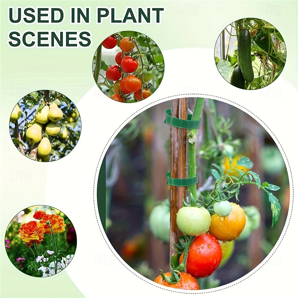 100Pcs Reusable Adjustable Non-Slip Nylon Plant Ties, Green Perfect for Climbing Plants, Support and Garden Maintenance, Safe & Easy-to-Use Gardening Tool 2026 - $20.99 –P8