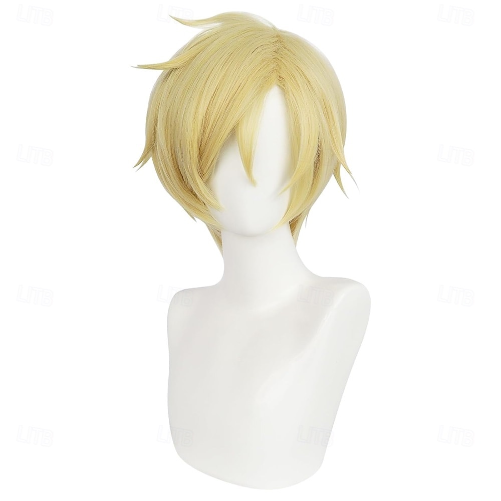krótka, jasnoblond peruka anime w stylu ocean adventurer na imprezę cosplay 2026 - $24.99 –P2