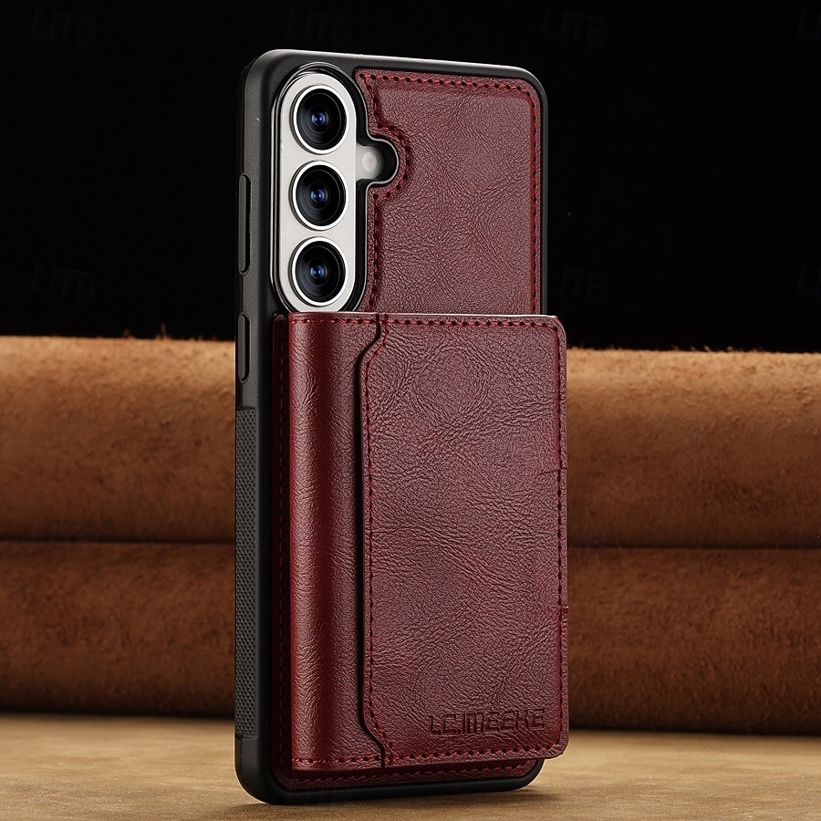 teléfono Funda Para Samsung galaxia S26 S26 Plus S26 Ultra Tarjetas billetera Magnética Soporte de carga inalámbrica Ranura para tarjetas Retro Cuero de PU 2026 - $26.99 –P8