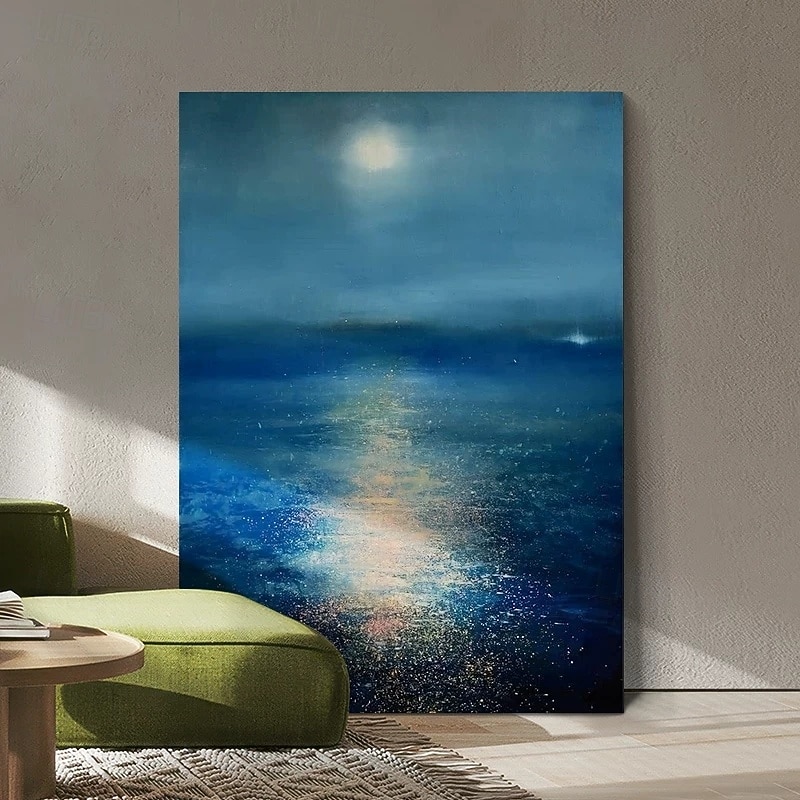 Handmade Oil Painting Hand Painted Vertical Abstract Floral / Botanical Modern Rolled Canvas (No Frame) 2026 - $105.99 –P3