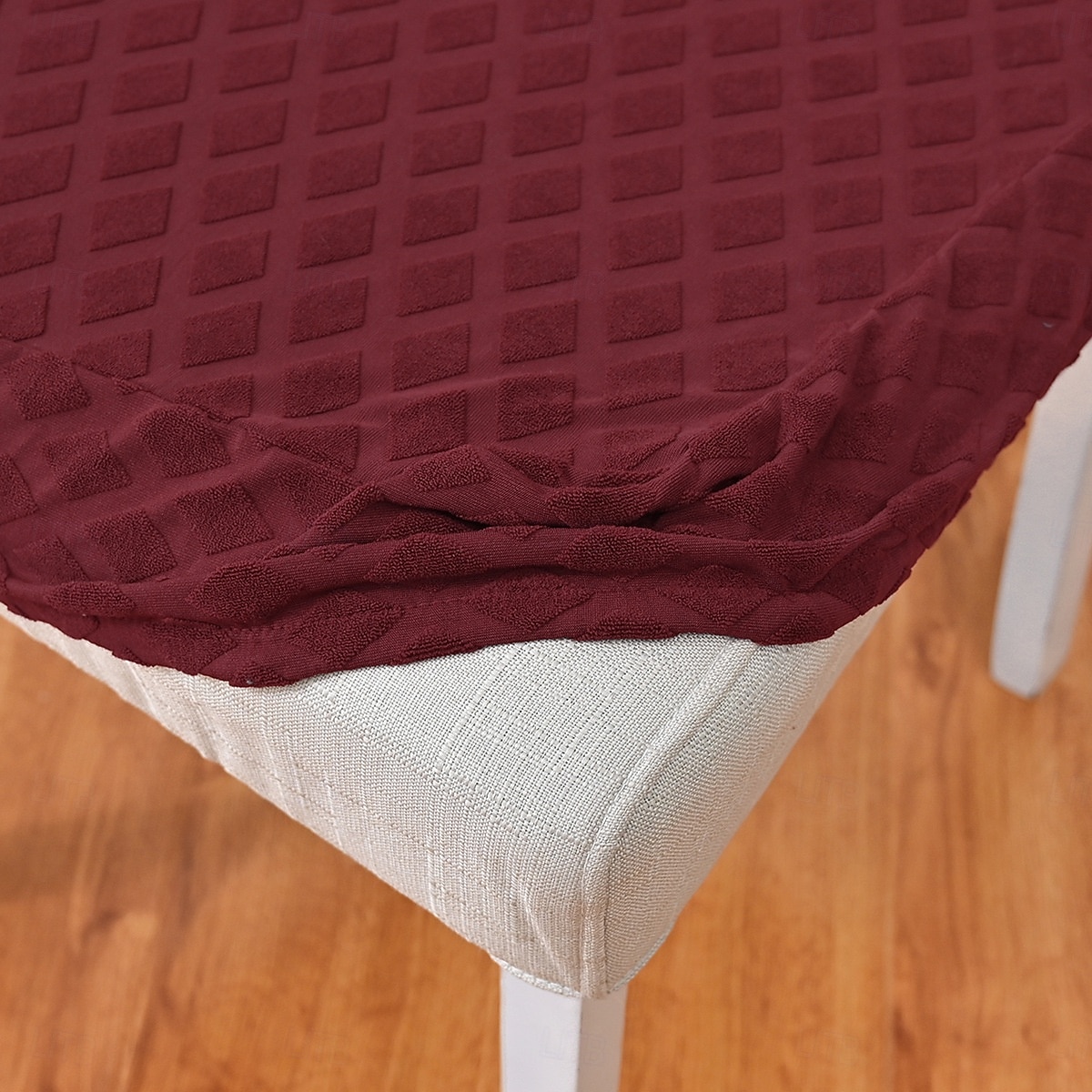 Strečový žakárový diamantový potah na sedák s elastickým potahem, dvojité elastické pásky, prachotěsný chránič sedáku do jídelny, kuchyně, hotelu 2026 - $8.99 –P13