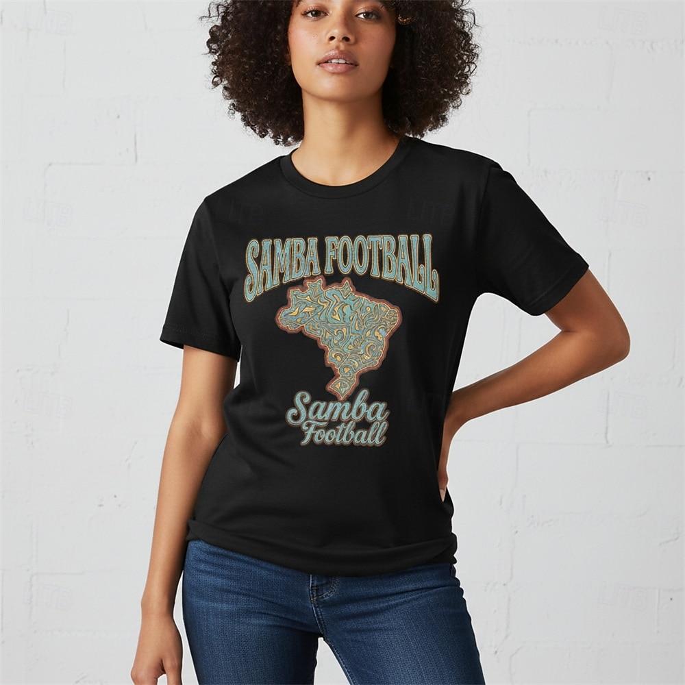 World Soccer Match 2026 Outfits Graphic Tee Football Brazil Inspired Patriotic T-shirt Sleeve for Unisex Adults' 3D Print  for Party Sports Outdoor 2026 - $18.99 –P5