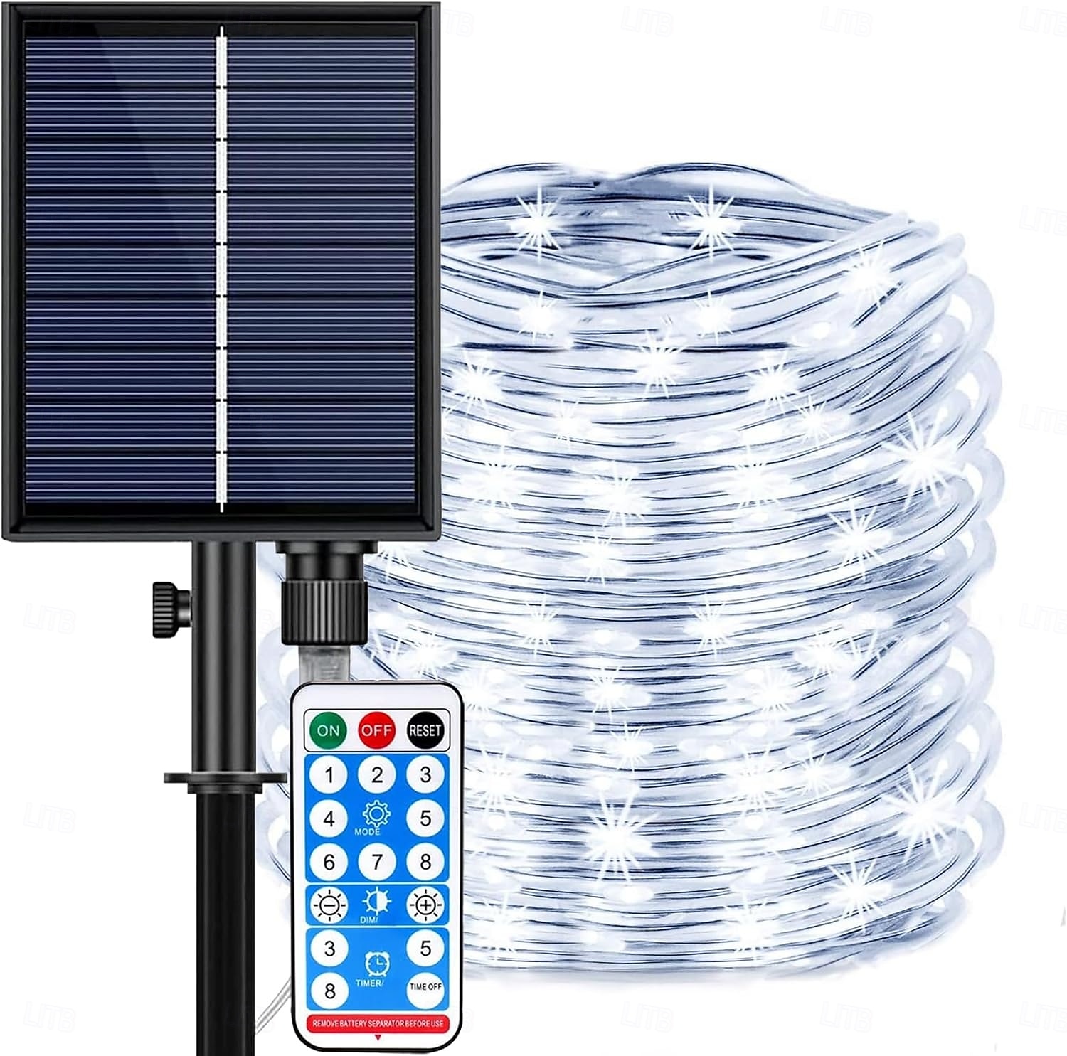 100 m-es kültéri napelemes fényfüzér, 1000 LED, IP65 vízálló, 31 V-os napelem &USB-ről tölthető, 8 funkciós távirányítóval, dekoratív LED-es lámpák kertbe, teraszra, medencébe, esküvőre, partira 2026 - $125.99 –P1