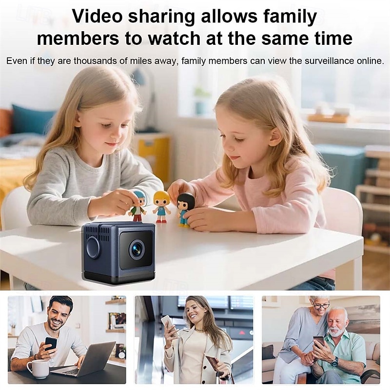 Έξυπνος ασύρματος συναγερμός με κάμερα ασφαλείας με ανίχνευση κίνησης, μίνι κάμερα με αφαιρούμενη βάση 2026 - $46.99 –P5
