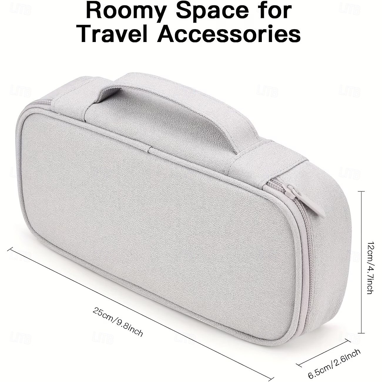 Travel Storage Bag with Cable Management, Zippered Light Gray Tech Organizer for Chargers, Power Banks, Hard Drives, Data Cables – Portable Carry-On Travel Case 2026 - $23.99 –P4