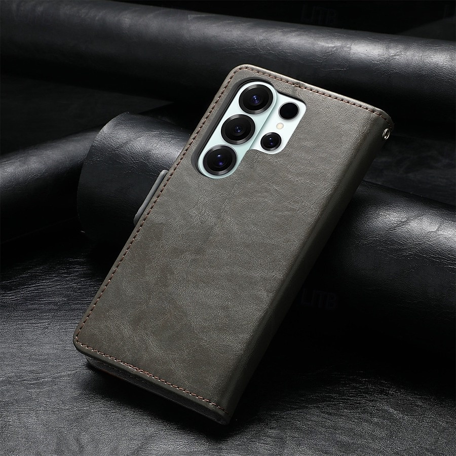Phone Case For Samsung Galaxy S26 S26 Plus S26 Ultra Wallet Case Flip Cover with Wrist Strap Kickstand Retro TPU PU Leather 2026 - $15.99 –P8