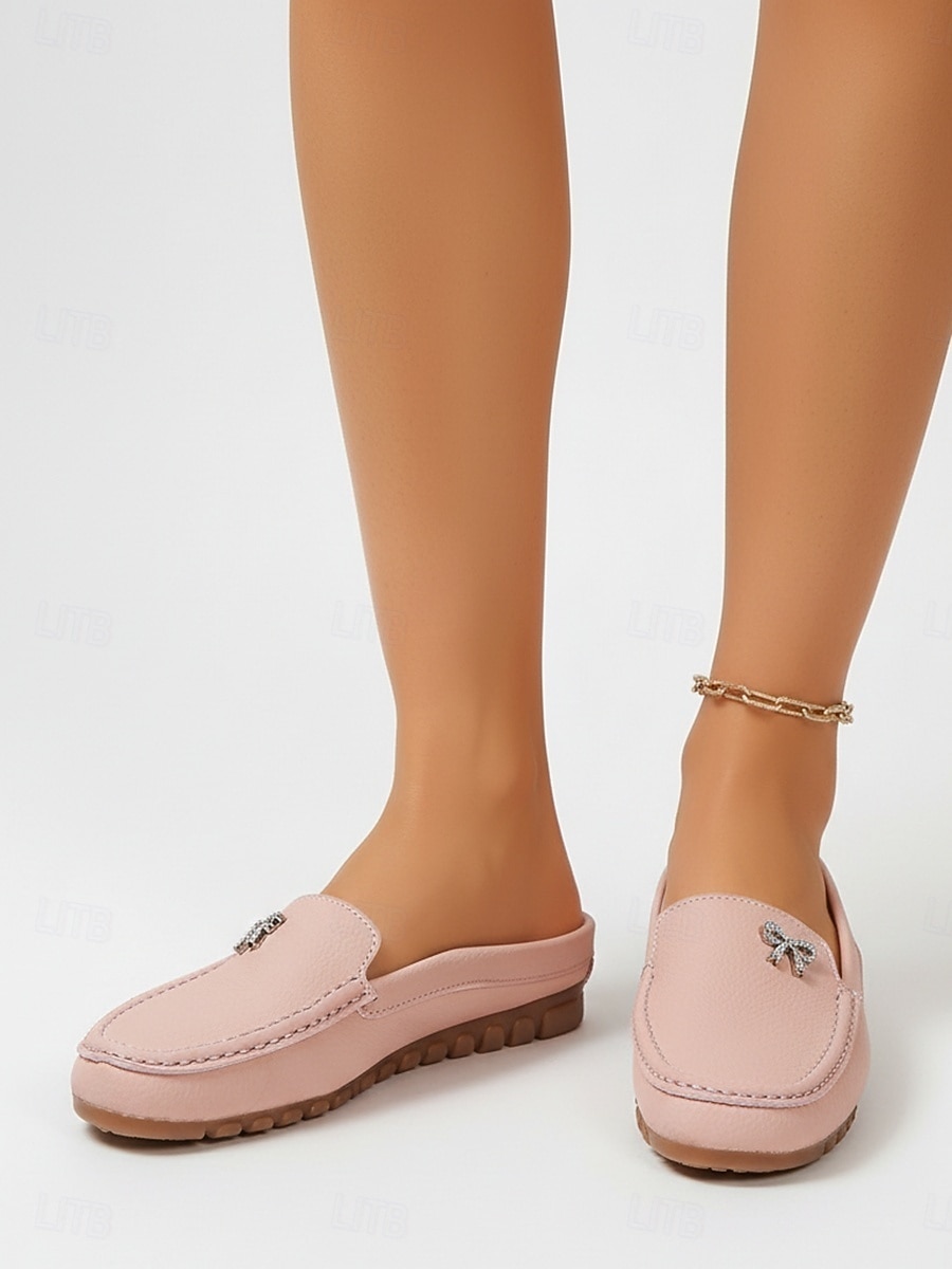 Women's Pink Comfort Moccasin Mule Loafers – Soft Slip-On Backless Flats with Cushioned Non-Slip Sole, Casual Driving Shoes for Walking, Travel and Everyday Wear 2026 - $24.99 –P4
