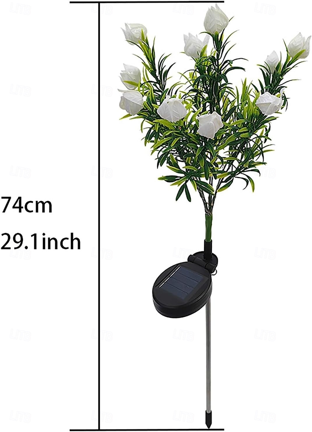 1 חבילה של 1 תאורת LED גינה דקורטיבית סולארית חיקוי גרדניה זר חיצונית אור שמש לקישוט נתיב חצר שביל פטיו מרפסת דשא, פרחים מלאכותיים הידרנג'ה אור חם 2026 - $17.99 –P3