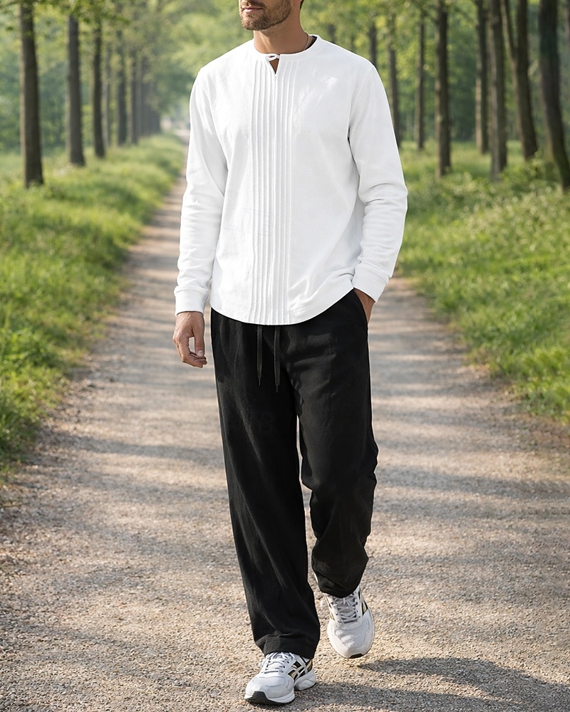 Per uomo Tuta da Ginnastica Tuta da Jogging Tute da allenamento Coulisse 2 Pezzi Tinta unita Set di Abbigliamento Sportivo Estate Primavera Nero con Bianco Cáqui Escuro Allenamento in Palestra del 2026 a $44.99 –P8