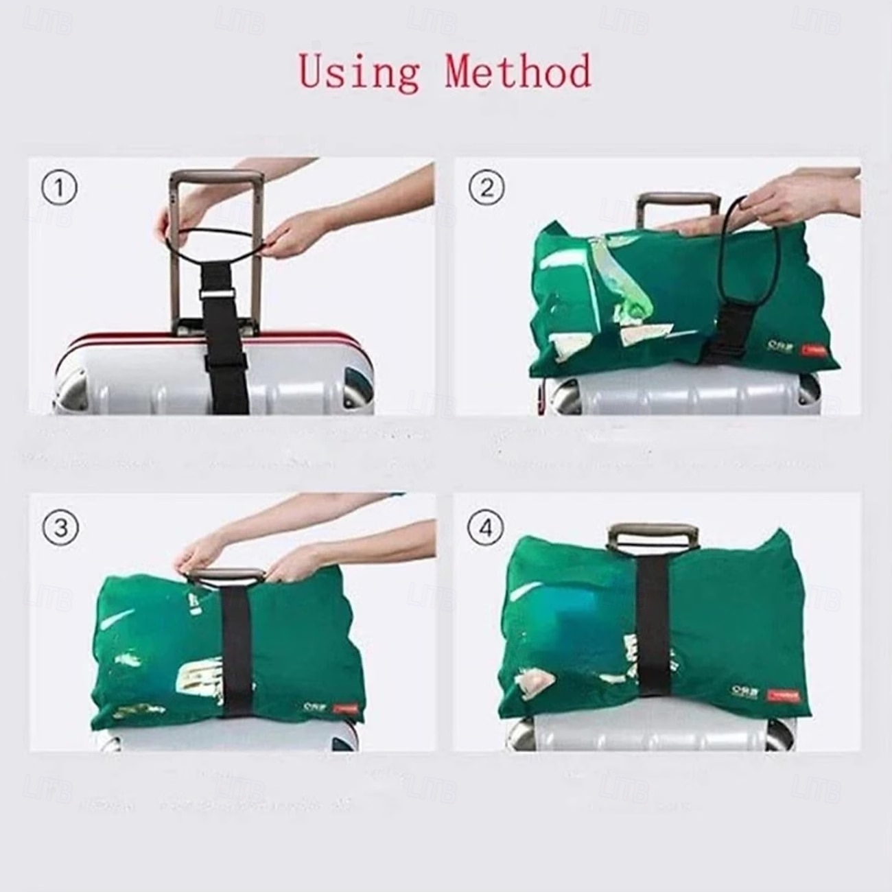 Conjunto de 4 cintas de bagagem ajustáveis e resistentes com trava de segurança para malas, bolsas de viagem e mochilas. Cintas de viagem confiáveis para homens e mulheres, que previnem a perda de de 2026 por $16.99 –P8