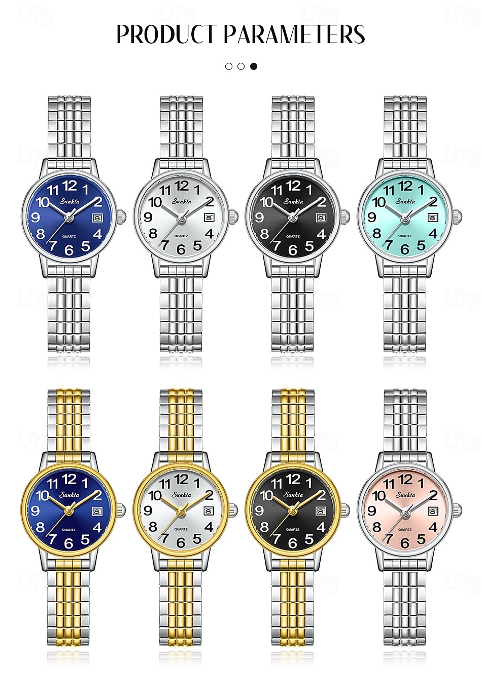 Women's Watch with Steel Elastic Band, Easy to Read Ladies Quartz Watches with Pink Dial and Date Display, Stainless Steel Stretch Bracelet Wrist Watch for Women Girl Gift, Fashion Casual Waterproof 2026 - $18.99 –P5