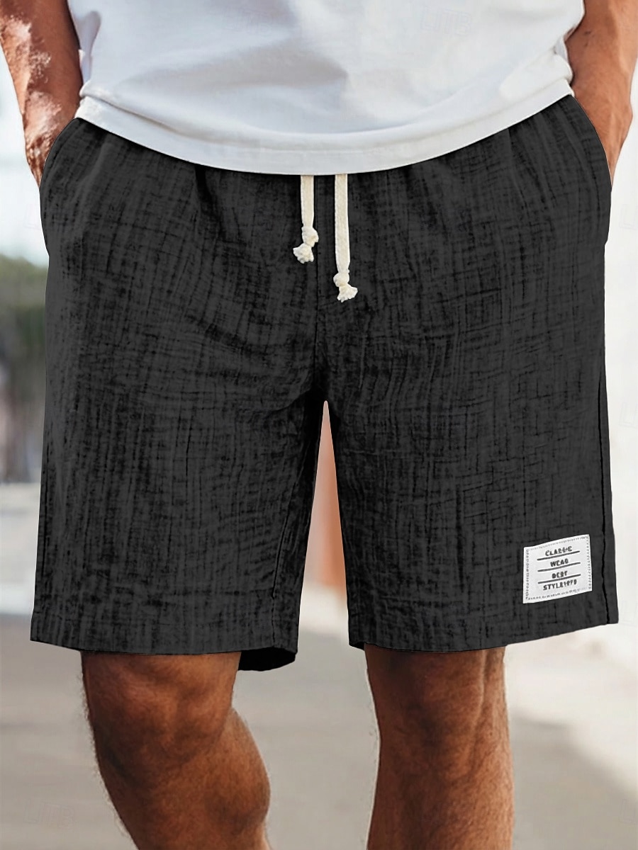 Bărbați Pantaloni Scurți Pantaloni scurți de vară Pantaloni scurți de plajă Pantaloni scurți casual Cordon Talie elastică Simplu Culoare solidă Texturat Confort Lungimea genunchiului Zilnic În aer 2026 - $25.99 –P11