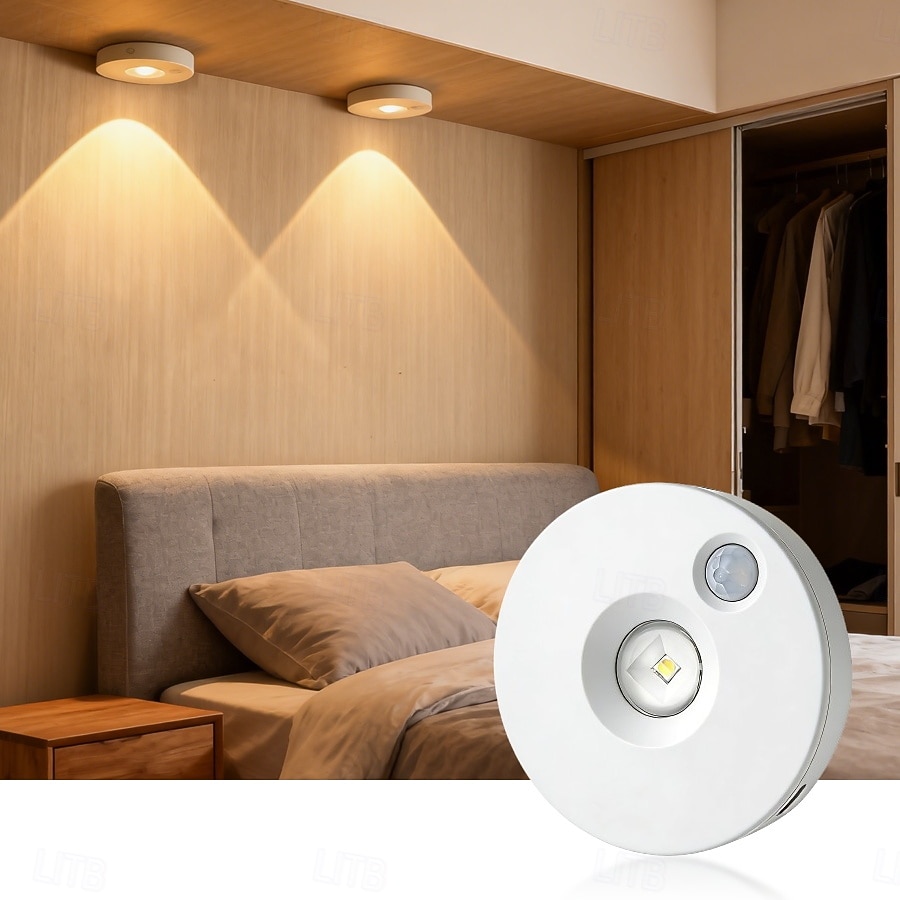 LED Translucent Tri-color Dimmable Touch Control Adjustable Magnetic Light Atmosphere Lamp Energy-saving with Charger Modern Minimalist Wardrobe Bedside Bedroom Study Cabinet Showcase Wine Cabinet Kit 2026 - $8.99 –P6