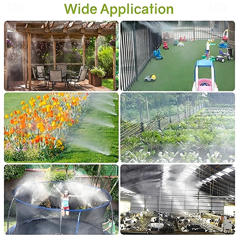 Outdoor Misting Cooling System 8m(26ft) Misting Line 11 Brass Mist Nozzles for Patio Garden Greenhouse 2026 - $34.99 –P7