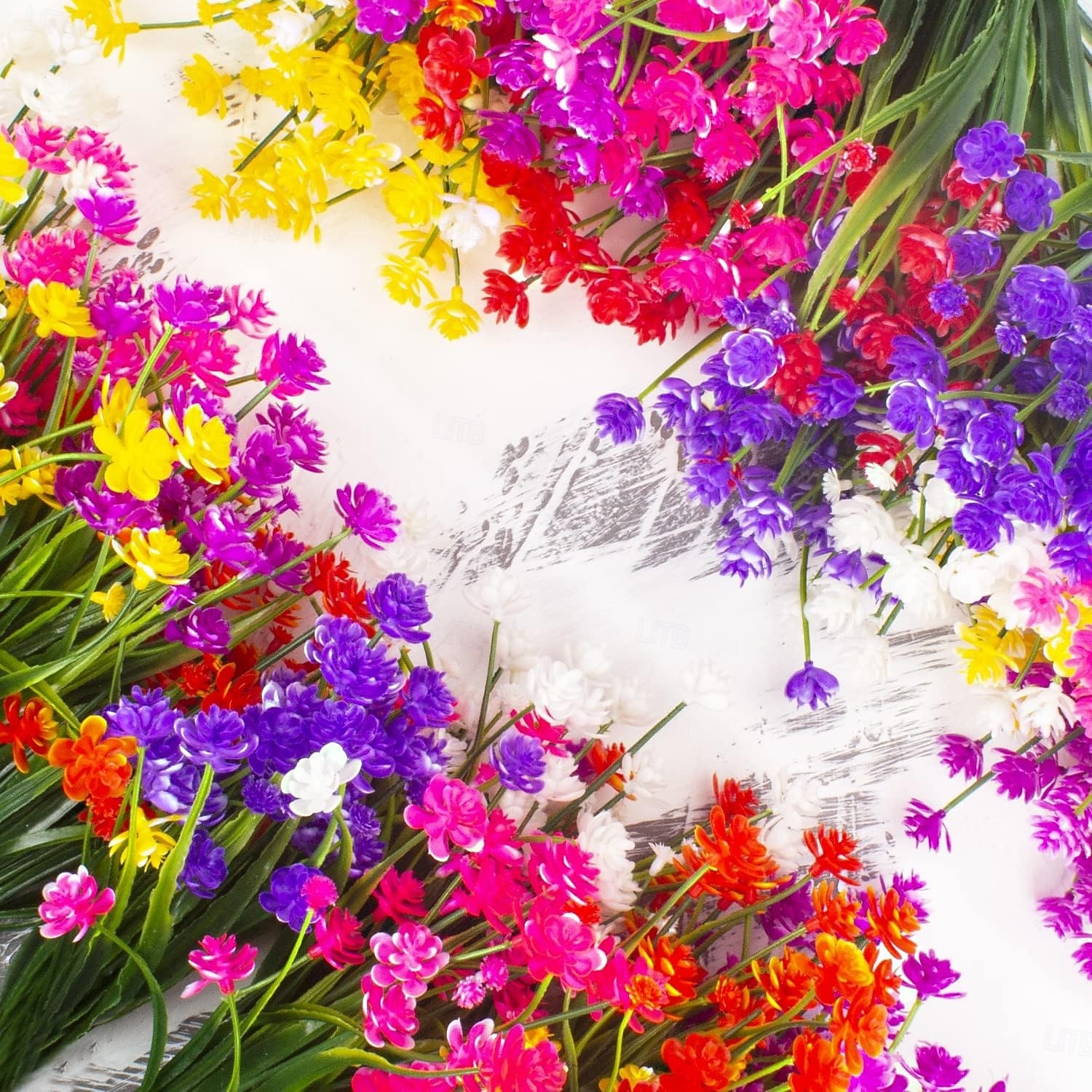 20 de pachete de flori artificiale, plante artificiale rezistente la UV pentru exterior, jardinieră suspendată pentru interior și exterior, decor de grădină pentru casă, tufișuri de flori artificiale 2026 - $31.99 –P4