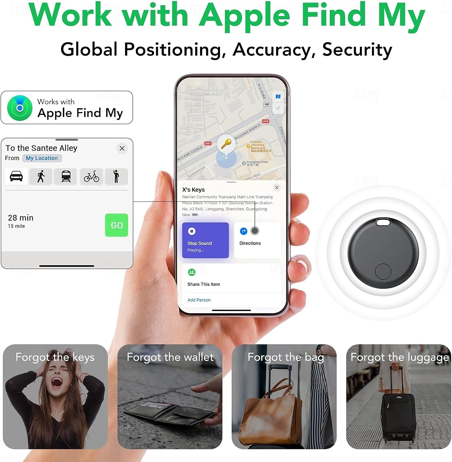 Air Tracker Tags 4Pack Smart Bluetooth Trackers, Item Locators Compatible with the Apple Find My App (iOS Only), Trakcer Tag Locators for Keys, Luggage, Shoulder Bags, and weTag mini 2026 - $75.99 –P3