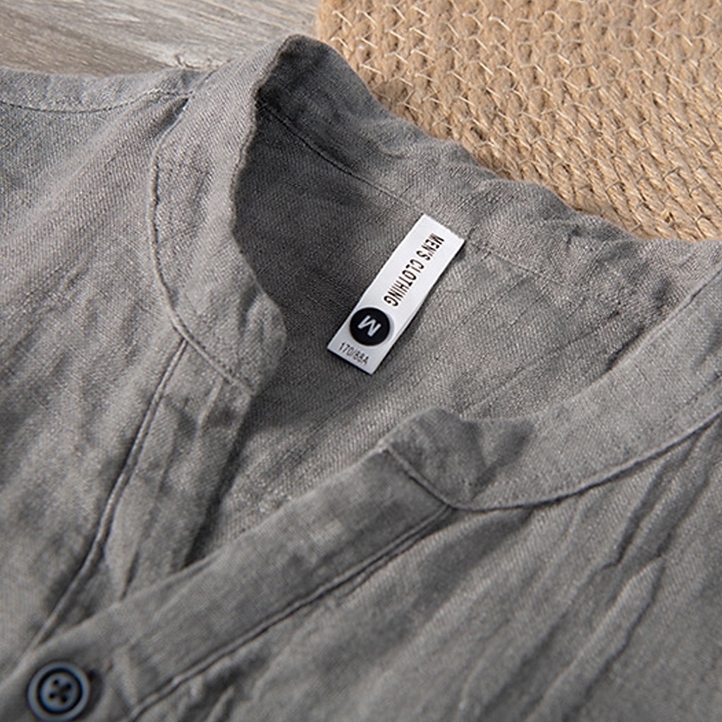 Hombre Camisa Camisa de lino Camisa de manga corta Camisa de verano Ropa de playa Henley Shirt Plano Casual Vacaciones Blanco Caqui Gris Manga Corta Henley Verano Primavera Ropa 2026 - $21.99 –P4