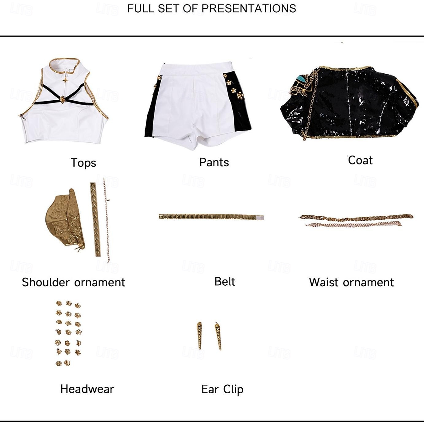 Korealainen idoli inspiroima Poptähti Asu Naamiaisasut Virtuaalinen idoli for Naisten Aikuiset Halloween Karnevaali Suoritus Comic Con Anime-näyttely 2026 - $99.99 –P7