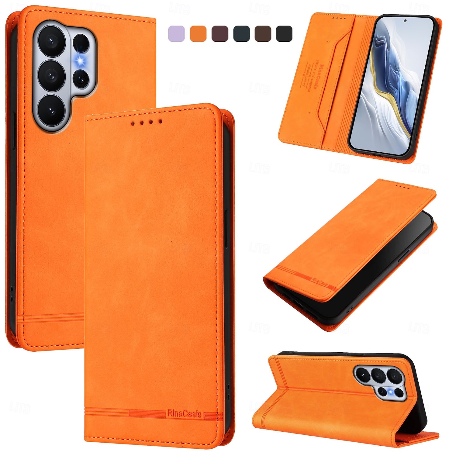 telefon fodral Till Samsung Galaxy S26 S26 Ultra Plus Plånboksfodral med stativ Magnet Stöd för trådlös laddning Kontor / företag TPU PU läder 2026 - $15.99 –P1