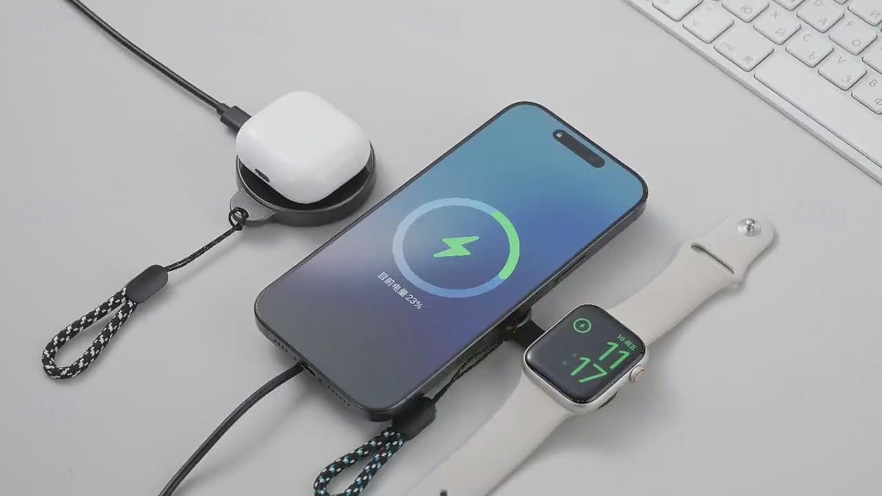 Estação de carregamento sem fio dois em um - estação de carregamento portátil dobrável eletromagnética de carregamento rápido - adequada para iPhone 16, 15, 14 Pro, Apple Watch e AirPods. de 2026 por $19.99 –P2