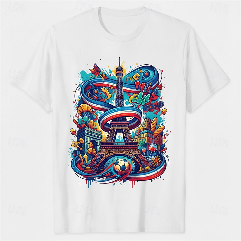 World Soccer Sportswear Graphic Tee Football French Soccer Fan Patriotic T-shirt Sleeve for Men's Adults' 3D Print  for Party Sports Outdoor 2026 - $18.99 –P1