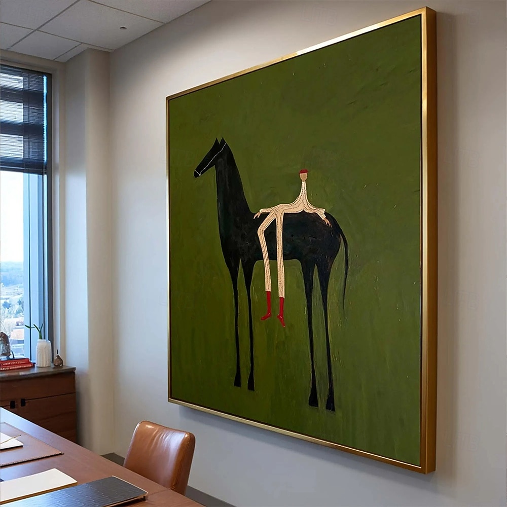 Hang malte oljemaleri Håndmalte Kvadrat Abstrakt Moderne Valset lerret (uten ramme) 2026 - $62.99 –P3