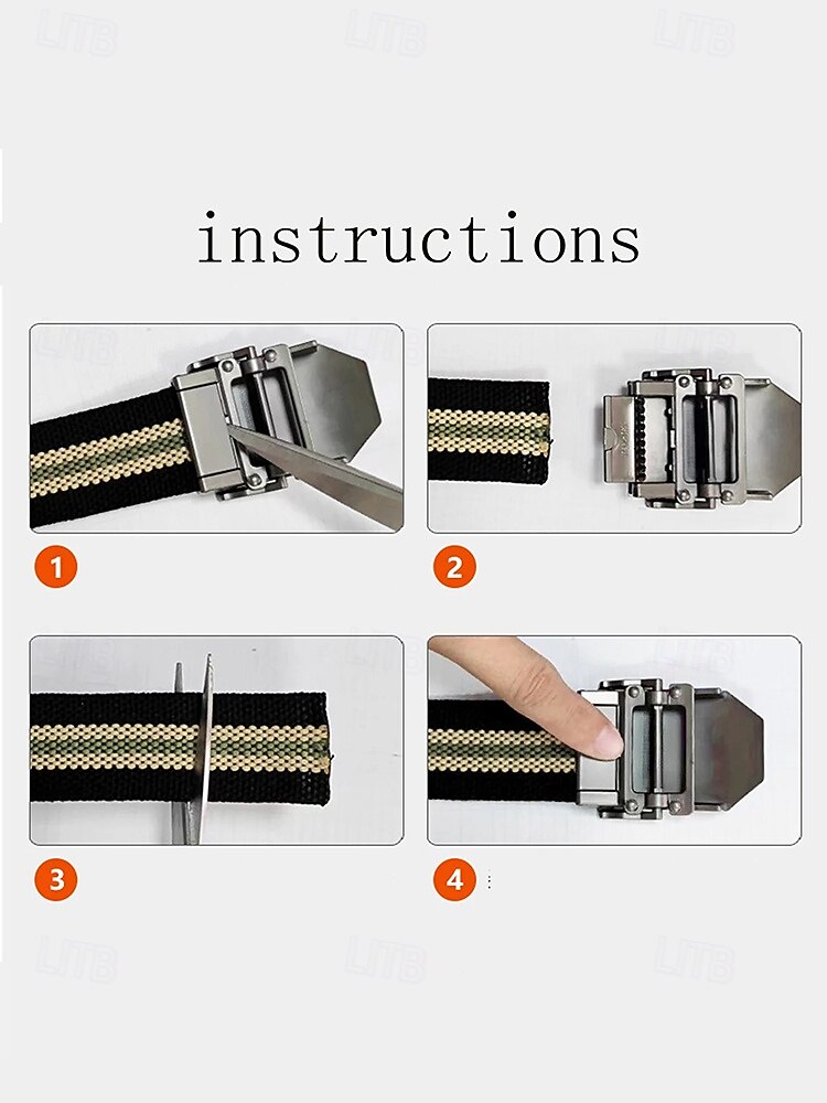 חגורת פוליאסטר מתכווננת לגברים עם אבזם דגל אמריקאי, חגורת מותן פטריוטית רב-צבעונית לאירועי יום השנה ה-250 לארה"ב, יום העצמאות, טיולים, חופשות ולבוש ספורטיבי קז'ואל 2026 - $11.99 –P5