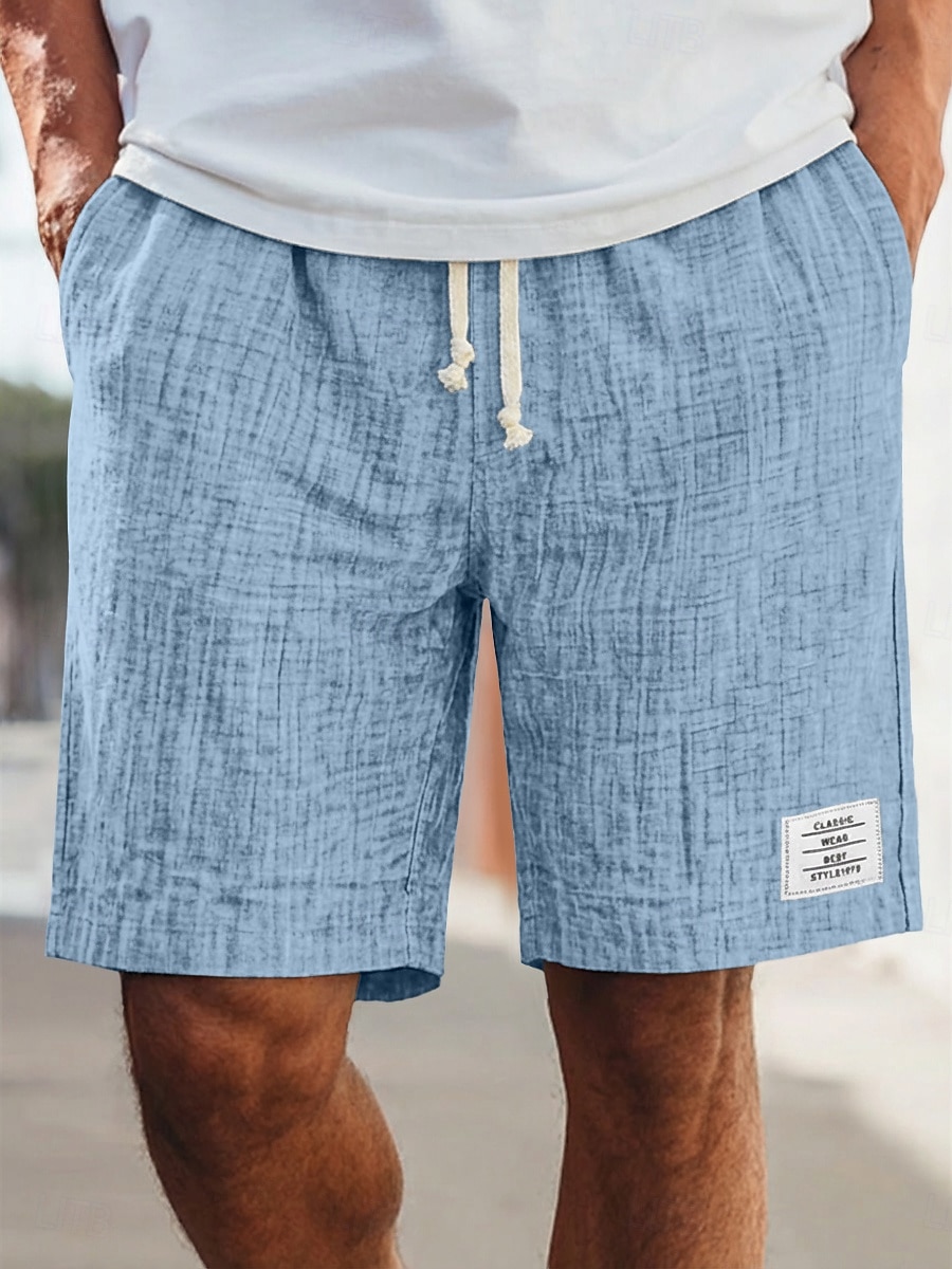 Bărbați Pantaloni Scurți Pantaloni scurți de vară Pantaloni scurți de plajă Pantaloni scurți casual Cordon Talie elastică Simplu Culoare solidă Texturat Confort Lungimea genunchiului Zilnic În aer 2026 - $25.99 –P3