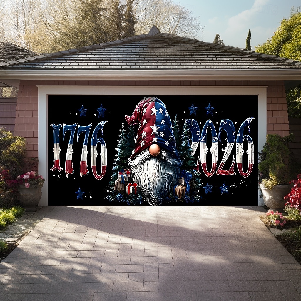 4η Ιουλίου 2026 250η Ημέρα Μνήμης Επέτειος 1776 2026 Άγαλμα της Ελευθερίας Αμερικανική Σημαία Κάλυμμα Γκαράζ Μπανέρ Πατριωτική Υπαίθρια Διακόσμηση Σπιτιού Γιορτής Ημέρας Ανεξαρτησίας Μεγάλο Κάλυμμα 2026 - $49.99 –P3