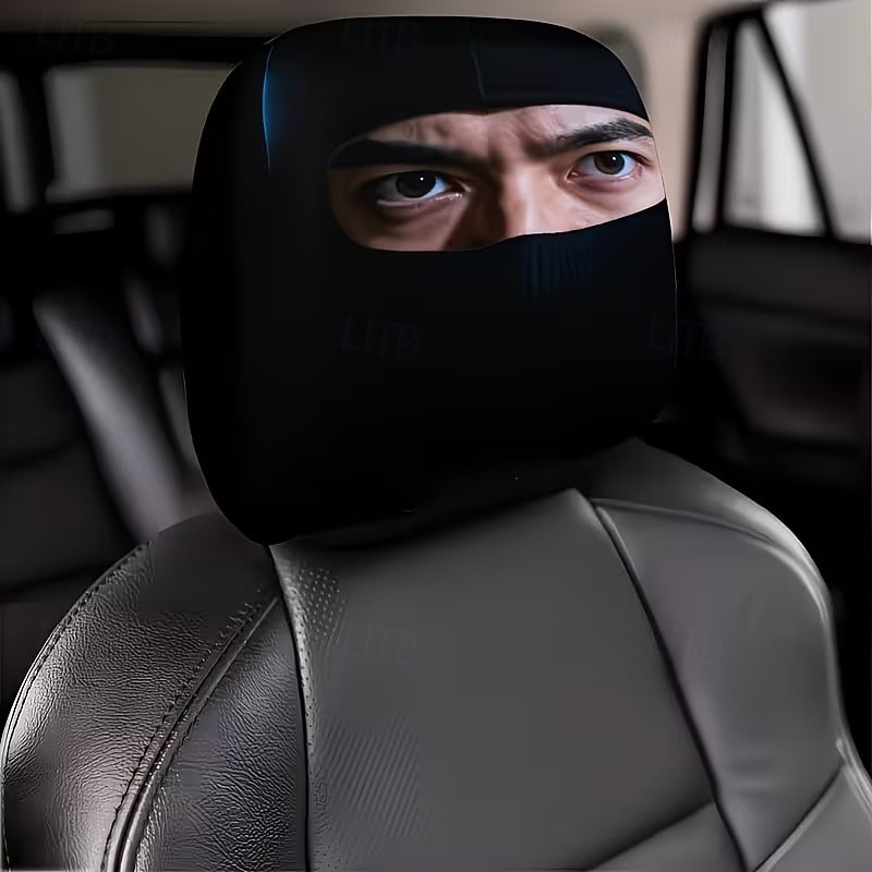 2 stk. trekk til bilsete og nakkestøtte med mystisk øyemaske-tema – med et søtt design – universell passform, enkel å montere og maskinvaskbar – komforttrekk til nakkestøtter for langkjøring 2026 - $9.49 –P3