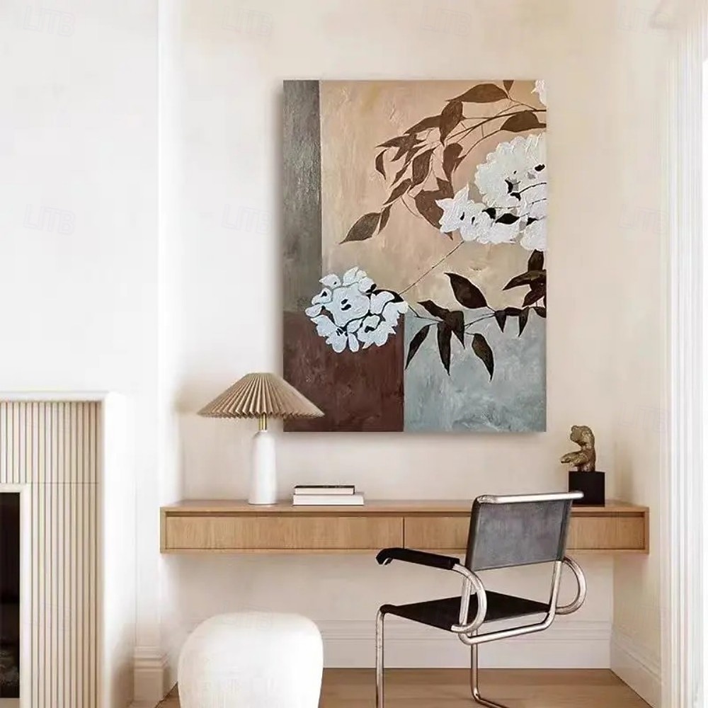 Handmade Oil Painting Canvas Wall Art Decoration Wabi Sabi Style Modern Decorative Painting Simple Floral Texture for Home Decor Rolled Frameless Unstretched Hanging Mural Painting 2026 - $55.99 –P4