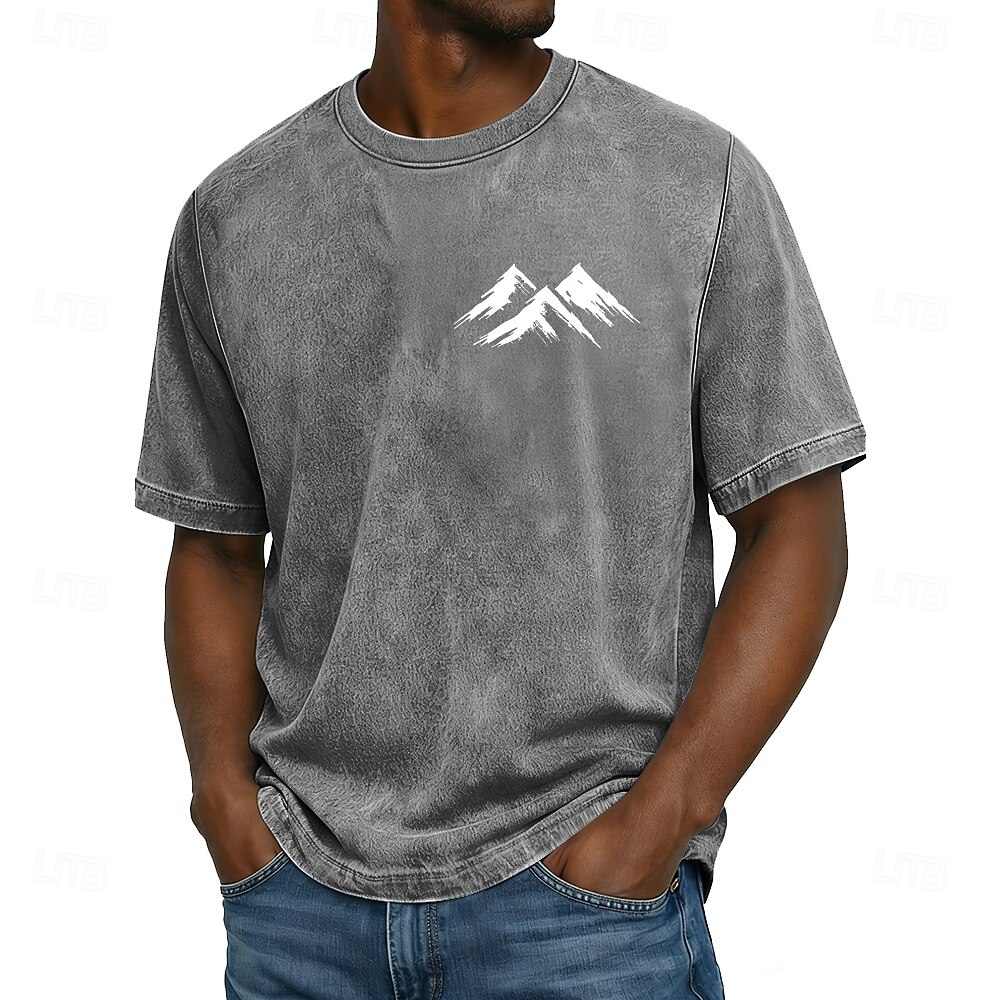 Tricou minimalist pentru bărbați, model streetwear, cu imprimeu grafic pe piept, mânecă scurtă, casual, de zi cu zi, îmbrăcăminte de designer, mărime S, M, L, XL, XXL, XXXL 2026 - $21.99 –P3