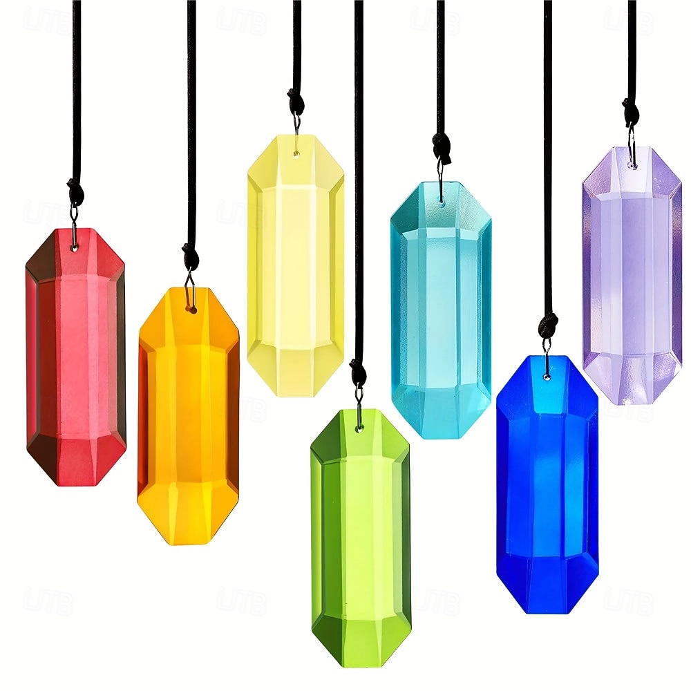 7pcs Crystal Sunlight Catchers Prism Indoor Window Hanging Decoration Rainbow Glass Prism Sunlight Catcher Decor for Home Garden 2026 - $26.99 –P7