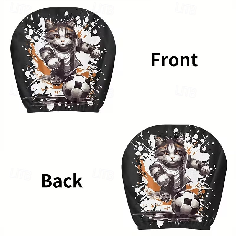 2 db rajzfilmfigura, focimeccs mintás fejtámla huzat autóba, belső dekoráció, rugalmas kialakítás, univerzális illeszkedés, alkalmas napi ingázásra és családi kirándulásokra, tökéletes szórakoztató 2026 - $8.99 –P21