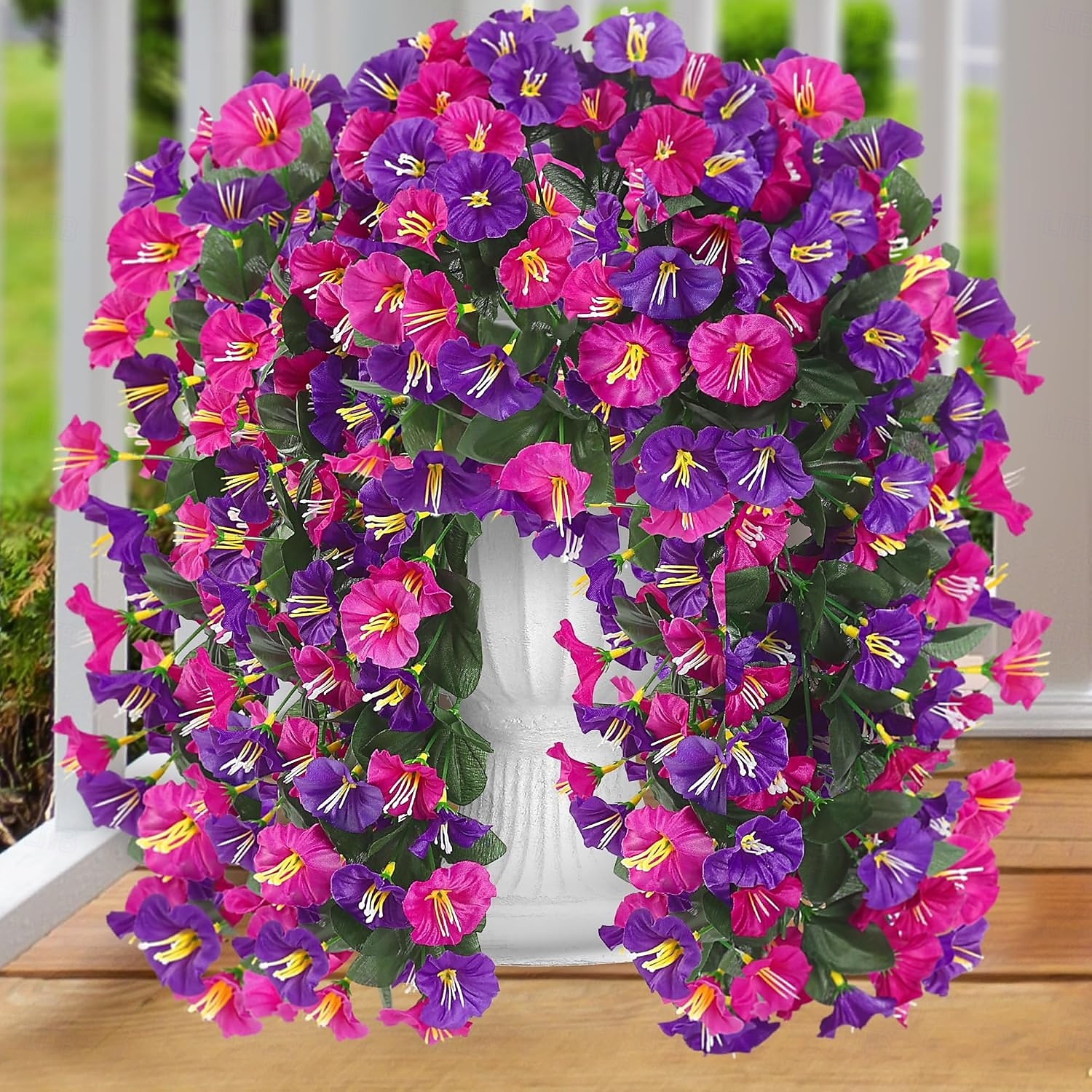 2/4 piezas de flores artificiales colgantes para exteriores, decoración de primavera y verano, de seda sintética, resistentes a los rayos UV, realistas, para el porche, el patio y el balcón del hogar. 2026 - $16.99 –P5