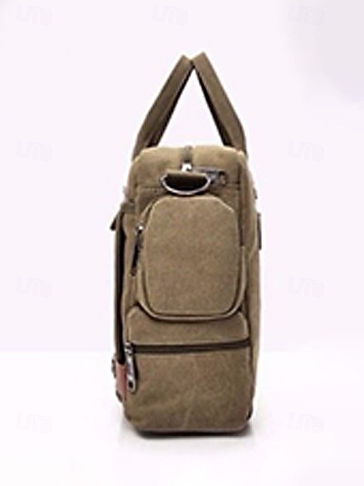 Herentas van canvas met meerdere vakken, geschikt als messenger- of crossbodytas – verstelbare riem, grote inhoud, duurzame stof, ideaal voor dagelijks gebruik, woon-werkverkeer en reizen. 2026 - $32.99 –P5