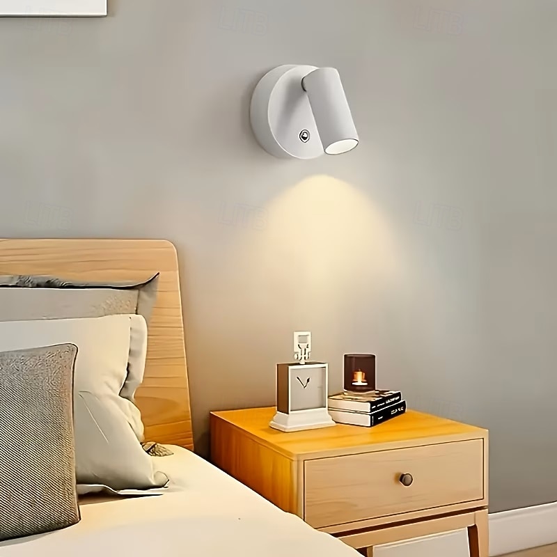 Trådløs LED-spotlight med berøringssensor, LED-vegglampe med USB-ladbar funksjon for belysning på soverommet i korridoren og galleriet. 2026 - $16.49 –P7