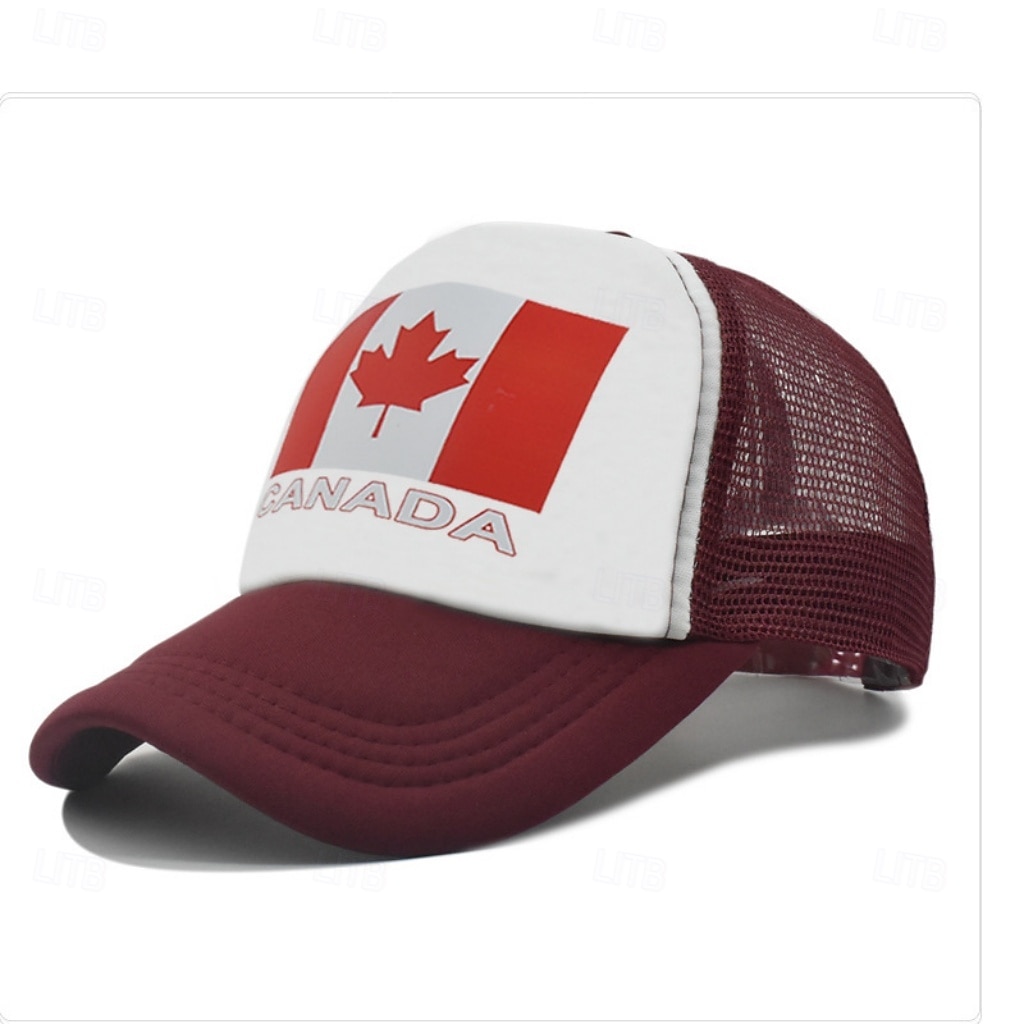 Per uomo Cappellino da Baseball Cappello da Sole Blu Nero Poliestere Patchwork Moda Streetwear Casual Casuale Quotidiano All'aperto Grafico Bandiera Protezione Solare Protezione solare Traspirabilità del 2026 a $4.49 –P12
