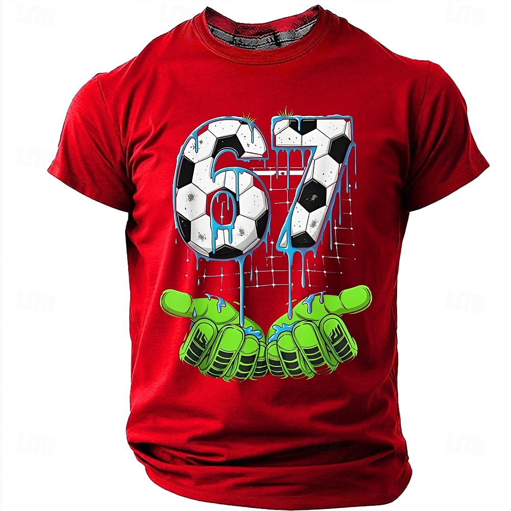 Herre Morsom Slang T skjorte Kortermet T skjorte 3D-utskrift Crew-hals Skjorte Mote Daglig Daglig Gate Rød Sommer Vår Klær S M L XL XXL XXXL 2026 - $19.99 –P1