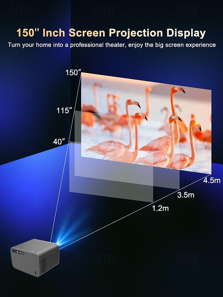 4K Smart Projector with Android 13, Native 1080P Home Theater Projector, Auto Focus & Auto Keystone, WiFi 6, Bluetooth 5.4, Amlogic T950S Chip, Movie Projector Compatible with iOS/Android/TV Stick 2026 - $286.49 –P6
