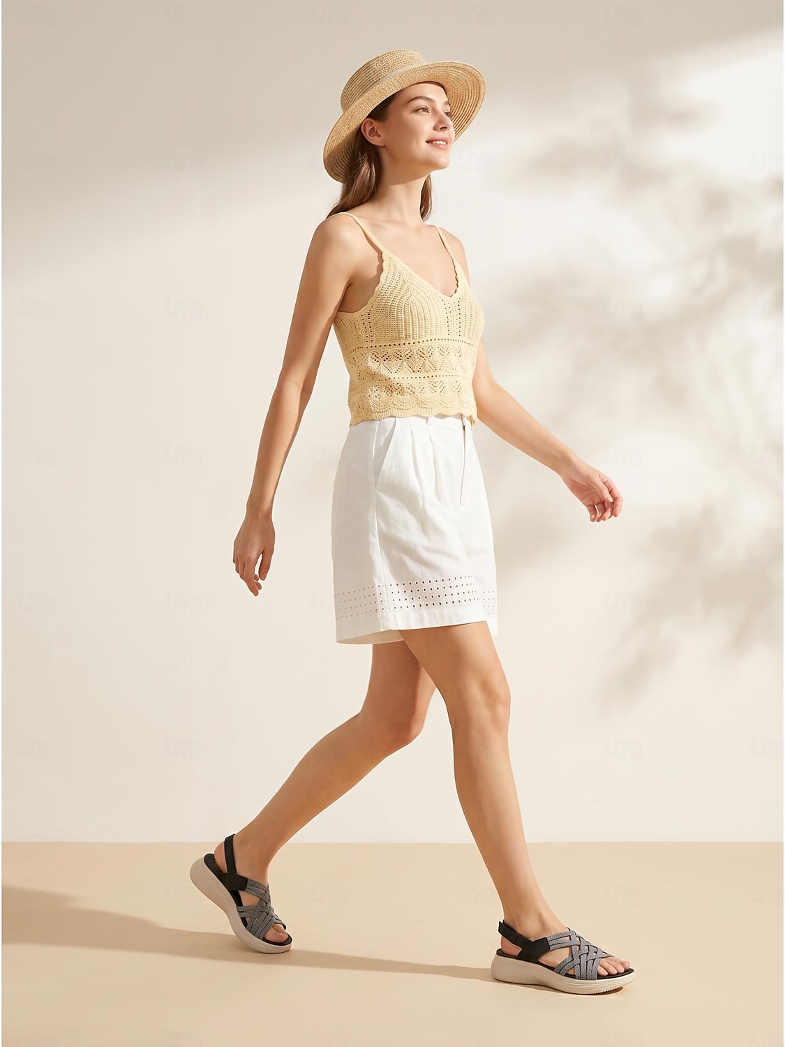 Sandales noires sportives pour femmes avec soutien de la voûte plantaire – sandales à bride arrière élastique tissée, chaussures légères, respirantes et rembourrées pour un confort optimal toute la de 2026 ? $34.99 –P1