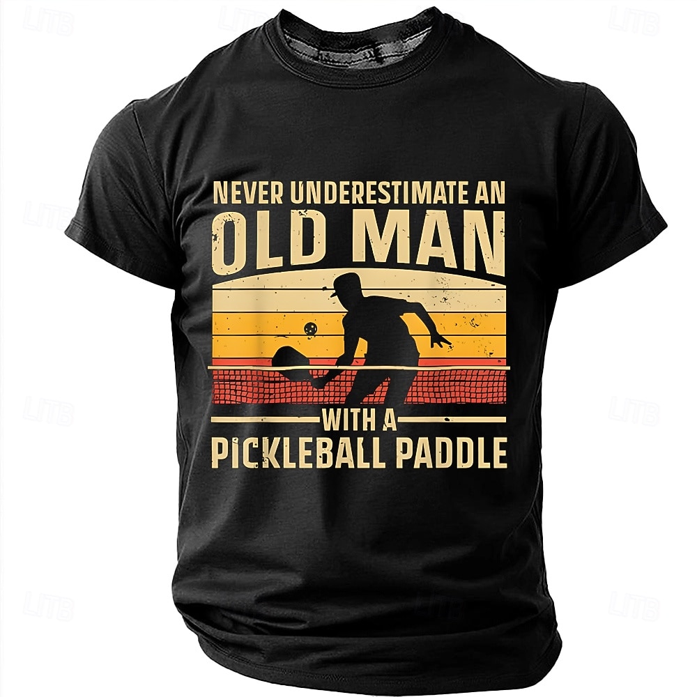 Homme Vieil Homme Pickleball T-shirt Manche Courte T-shirt Impression 3D Col ras du cou Chemise Mode Quotidien Quotidien Rue Rouge Été Printemps Vêtement Tenue S M L XL XXL XXXL de 2026 ? $18.99 –P2